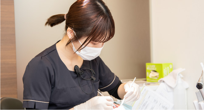 担当衛生士制で信頼関係構築!担当制のため患者さんへの理解と信頼を得られる